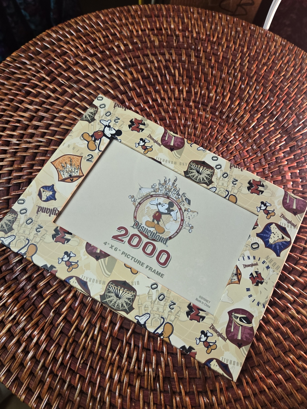 Vintage: Disney Mickey 2000 Collage Beige Photo Frame